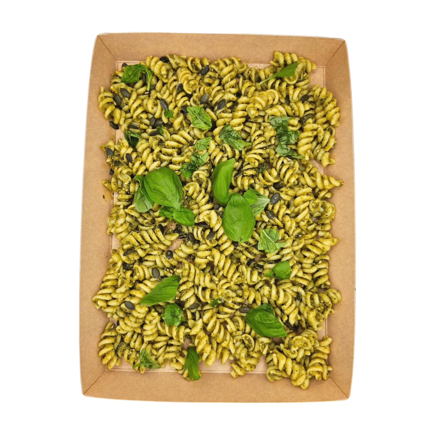 Wholemeal Pasta with Green Pesto and Pine Nuts