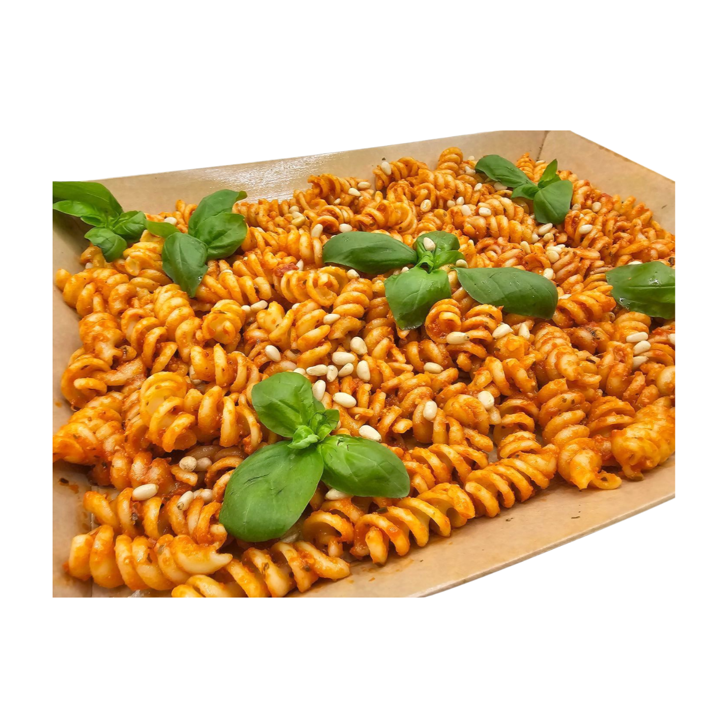 Wholemeal Pasta with Red Pesto and Pine Nuts